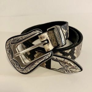 Aritzia western snakeskin leather belt x small